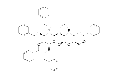 METHYL-3-O-ACETYL-4,6-O-BENZYLIDENE-2-O-(2,3,4,6-TETRA-O-BENZYL-BETA-D-GLUCOPYRANOSYL)-BETA-D-MANNOPYRANOSIDE