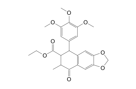 Ethyl 2-Methyl-6,7-methylenedioxy-1-oxo-4-(3,4,5-trimethoxyphenyl)-1,2,3,4-tetrahydronaphthalene-3-carboxylate