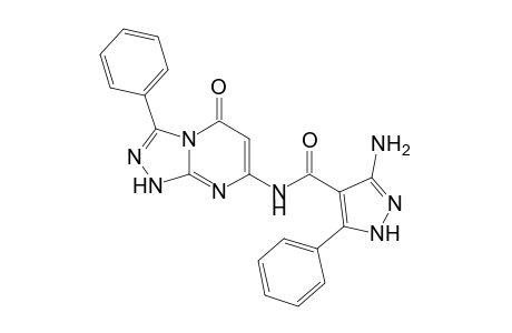 3-Amino-N-(1,5-dihydro-5-oxo-3-phenyl-[1,2,4]triazolo[4,3-a]pyrimidin-7-yl)-5-phenyl-1H-pyrazole-4-carboxamide