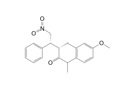 2(1H)-Naphthalenone, 3,4-dihydro-6-methoxy-1-methyl-3-(2-nitro-1-phenylethyl)-, [3S-[3R*(S*)]]-