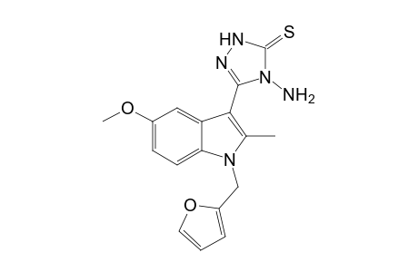 4-Amino-3-(1-(furan-2-ylmethyl)-5-methoxy-2-methyl-1H-indol-3-yl)-1H-1,2,4-triazole-5(4H)-thione