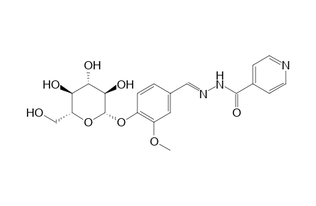 (-)-isonicotinic acid, [4-(beta-D-glucopyranosyloxy)-3-methoxybenzylidene]hydrazide