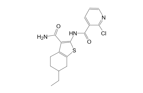 N-[3-(aminocarbonyl)-6-ethyl-4,5,6,7-tetrahydro-1-benzothien-2-yl]-2-chloronicotinamide