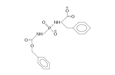 N-([Benzyloxycarbonylamino-methyl]-hydroxy-phosphinyl)-L-phenyl-phenylalanine dianion