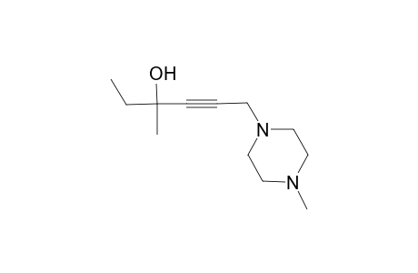 3-methyl-6-(4-methyl-1-piperazinyl)-4-hexyn-3-ol