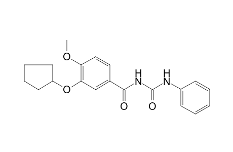 Urea, 1-(3-cytclopentyloxy-4-methoxybenzoyl)-3-phenyl-