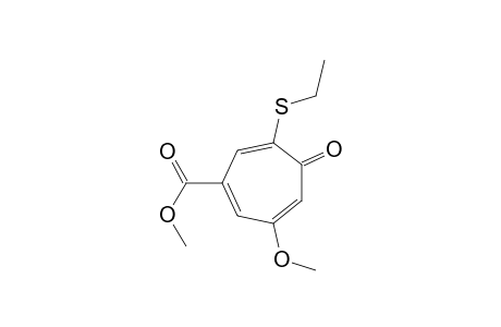 6-(ethylthio)-3-methoxy-5-oxo-1-cyclohepta-1,3,6-trienecarboxylic acid methyl ester