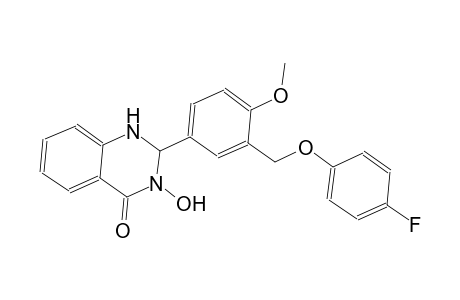 2-{3-[(4-fluorophenoxy)methyl]-4-methoxyphenyl}-3-hydroxy-2,3-dihydro-4(1H)-quinazolinone