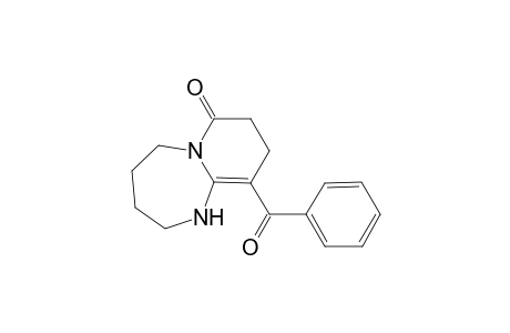10-Benzoyl-23,4,5,8,9-hexhydropyrido[1,2-a]-(1,3)-diazepin-7(1H)-one
