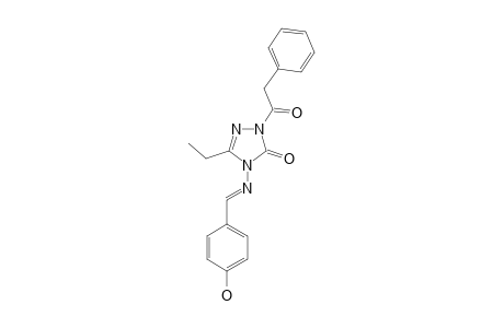 1-PHENYLACETYL-3-ETHYL-4-(4-HYDROXYBENZYLIDENAMINO)-4,5-DIHYDRO-1H-1,2,4-TRIAZOL-5-ONE