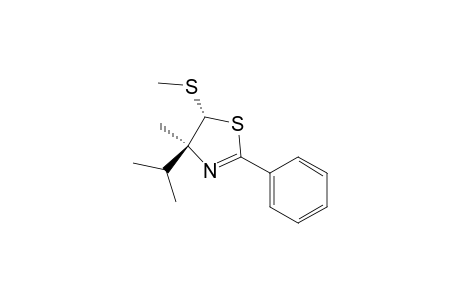 Thiazole, 4,5-dihydro-4-methyl-4-(1-methylethyl)-5-(methylthio)-2-phenyl-, cis-