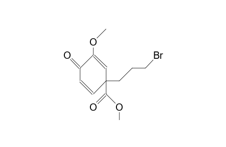 3-Methoxy-1-(3-bromo-propyl)-cyclohexa-2,5-dien-4-one-1-carboxylic acid, methyl ester