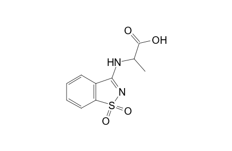 2-[(1,1-dioxo-1,2-benzothiazol-3-yl)amino]propanoic acid