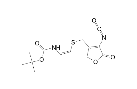 Carbamic acid, [2-[[(2,5-dihydro-4-isocyanato-5-oxo-3-furanyl)methyl]thio]ethenyl]-, 1,1-dimethylethyl ester, (Z)-