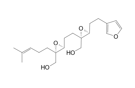 4,8-bis(2'-Hydroxyethyl)-3,4 : 7,8-diepoxy-12-methyltridec-11-yl]furan