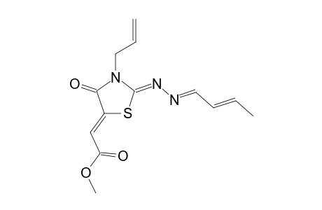 (Z)-Methyl 2-((Z)-3-allyl-2-{(E)-[(E)-but-2-enylidene]-hydrazono}-4-oxothiazolidin-5-ylidene)-acetate