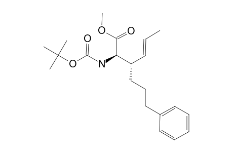METHYL-(2R,3S,E)-2-(TERT.-BUTOXYCARBONYLAMINO)-3-(3-PHENYLPROPYL)-HEX-4-ENOATE