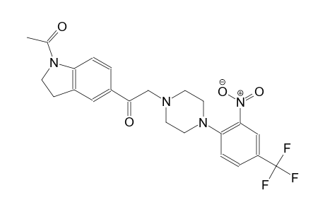 ethanone, 1-(1-acetyl-2,3-dihydro-1H-indol-5-yl)-2-[4-[2-nitro-4-(trifluoromethyl)phenyl]-1-piperazinyl]-