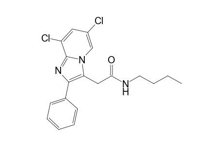 2-[6,8-bis(chloranyl)-2-phenyl-imidazo[1,2-a]pyridin-3-yl]-N-butyl-ethanamide
