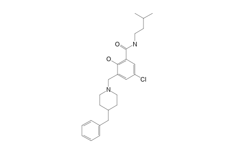 3-(4-BENZYL-PIPERIDIN-1-YLMETHYL)-5-CHLORO-2-HYDROXY-N-(3-METHYL-BUTYL)-BENZAMIDE
