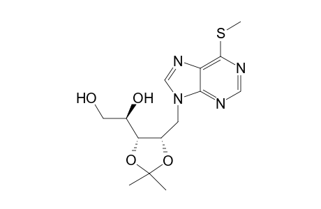 9-(2,3-O-isopropylidene-D-ribityl)-6-methylthiopurine