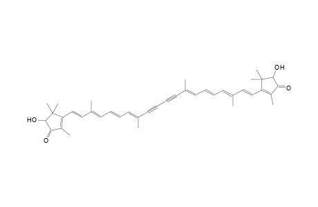 1,20-bis(4-hydroxy-2,5,5-trimethyl-3-oxo-1-cyclopentenyl)-3,8,13,18-tetramethyl-eicosa-oct-1,3,5,7,13,15,17,19-ene-9,11-diyne