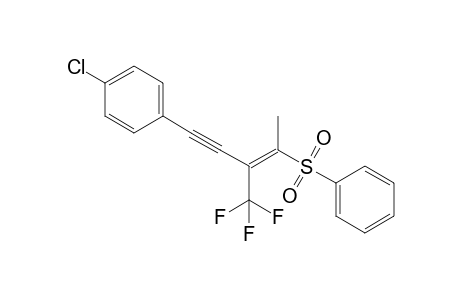 1-Chloranyl-4-[(Z)-4-(phenylsulfonyl)-3-(trifluoromethyl)pent-3-en-1-ynyl]benzene