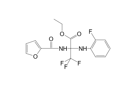 Propanoic acid, 3,3,3-trifluoro-2-[(2-fluorophenyl)amino]-2-[(2-furanylcarbonyl)amino]-, ethyl ester