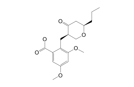 CIS-3-(2'-CARBOXY-4',6'-DIMETHOXYBENZYL)-6-PROPYLTETRAHYDRO-4H-PYRAN-4-ONE