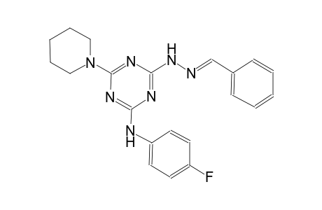 benzaldehyde, [4-[(4-fluorophenyl)amino]-6-(1-piperidinyl)-1,3,5-triazin-2-yl]hydrazone
