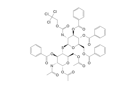 2-ACETAMIDO-1,6-DI-O-ACETYL-3-O-BENZOYL-2-DEOXY-4-THIO-4-S-[3,4,6-TRI-O-BENZOYL-2-DEOXY-2-(2,2,2-TRICHLOROETHOXYCARBONYLAMINO)-BETA-D-GLUCOPYRANOS