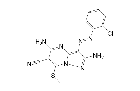 3-[(o-CHLOROPHENYL)AZO]-2,5-DIAMINO-7-(METHYLTHIO)PYRAZOLO[1,5-a]-PYRIMIDINE-6-CARBONITRILE