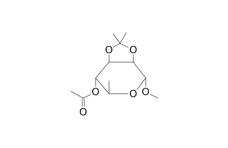 METHYL 2,3-O-ISOPROPYLIDENE-4-O-ACETYL-ALPHA-L-RHAMNOPYRANOSIDE