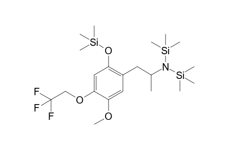 2,5-Dimethoxy-4-(2-trifluoroethoxy)amphetamine-A (-CH3) 3TMS