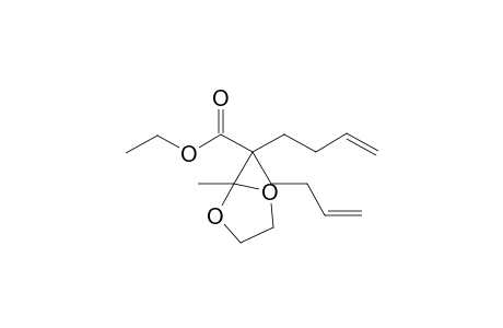 2-But-3-enyl-2-(2-methyl-1,3-dioxolan-2-yl)-5-hexenoic acid ethyl ester