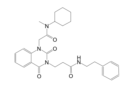 3-(1-{2-[cyclohexyl(methyl)amino]-2-oxoethyl}-2,4-dioxo-1,4-dihydro-3(2H)-quinazolinyl)-N-(2-phenylethyl)propanamide