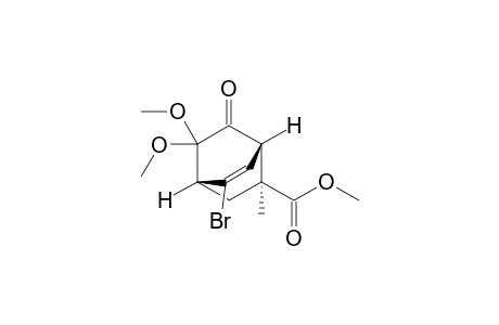 (1R,4S,8S)-6-bromo-2,2-dimethoxy-8-methyl-3-oxo-8-bicyclo[2.2.2]oct-5-enecarboxylic acid methyl ester