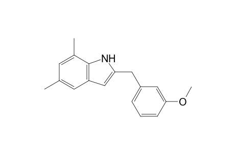 2-(3-Methoxybenzyl)-5,7-dimethyl-1H-indole