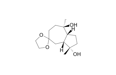 (3.alpha.,3a.beta.,8.beta.,8a.beta.)-octahydro-3,8-dimethylspiro[azulene-5-(1H),2'-[1,3]dioxolane]-3,8-diol