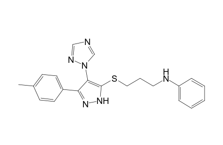 1-[5-(3-Anilinopropylthio)-3-p-methylphenyl-1H-pyrazol-4-yl]-1,2,4-triazole