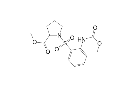 2-Pyrrolidinecarboxylic acid, 1-[[2-[(methoxycarbonyl)amino]phenyl]sulfonyl]-, methyl ester