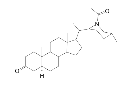 22,26-Acetyl=epimino-5.alpha.-cholestan-3-one