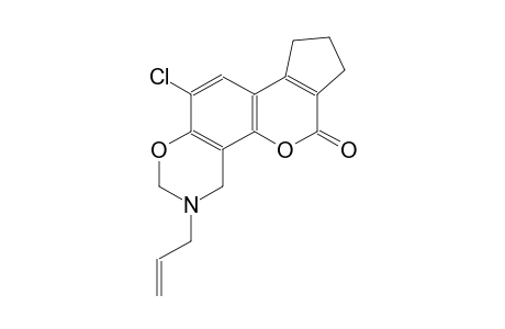 2H-cyclopenta[4,5]pyrano[2,3-f][1,3]benzoxazin-6(7H)-one, 11-chloro-3,4,8,9-tetrahydro-3-(2-propenyl)-