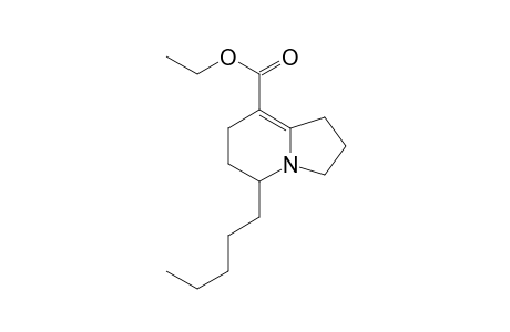 5-Amyl-1,2,3,5,6,7-hexahydroindolizine-8-carboxylic acid ethyl ester