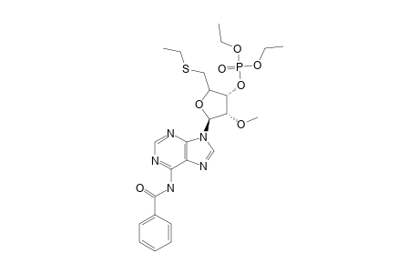 6N-BENZOYL-5'-DEOXY-5'-ETHYLTHIO-3'-O-DIETHYLPHOPSPHORYL-2'-O-METHYL-D-ADENOSINE