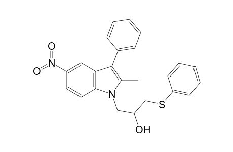 1-(2-Methyl-5-nitro-3-phenyl-1H-indol-1-yl)-3-(phenylsulfanyl)propan-2-ol