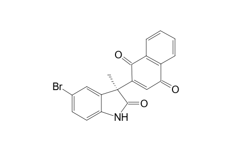 2-[(3S)-5-bromo-3-methyl-2-oxo-indolin-3-yl]naphthalene-1,4-dione (Autogeenrated)
