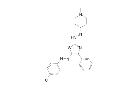 5-((4-Chlorophenyl)diazenyl)-2-(2-(1-methylpiperidin-4-ylidene)hydrazinyl)-4-phenyl thiazole