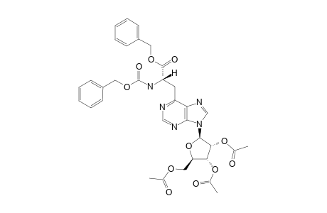 BENZYL-(S)-3-[9-(2,3,5-TRI-O-ACETYL-BETA-D-RIBOFURANOSYL)-PURIN-6-YL]-2-[(BENZYLOXYCARBONYL)-AMINO]-PROPANOATE