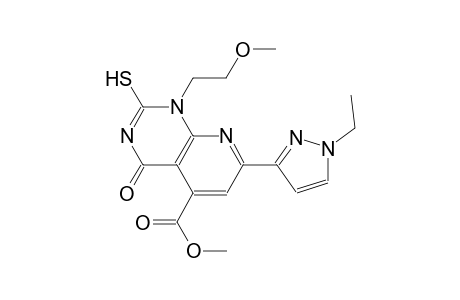pyrido[2,3-d]pyrimidine-5-carboxylic acid, 7-(1-ethyl-1H-pyrazol-3-yl)-1,4-dihydro-2-mercapto-1-(2-methoxyethyl)-4-oxo-, methyl ester